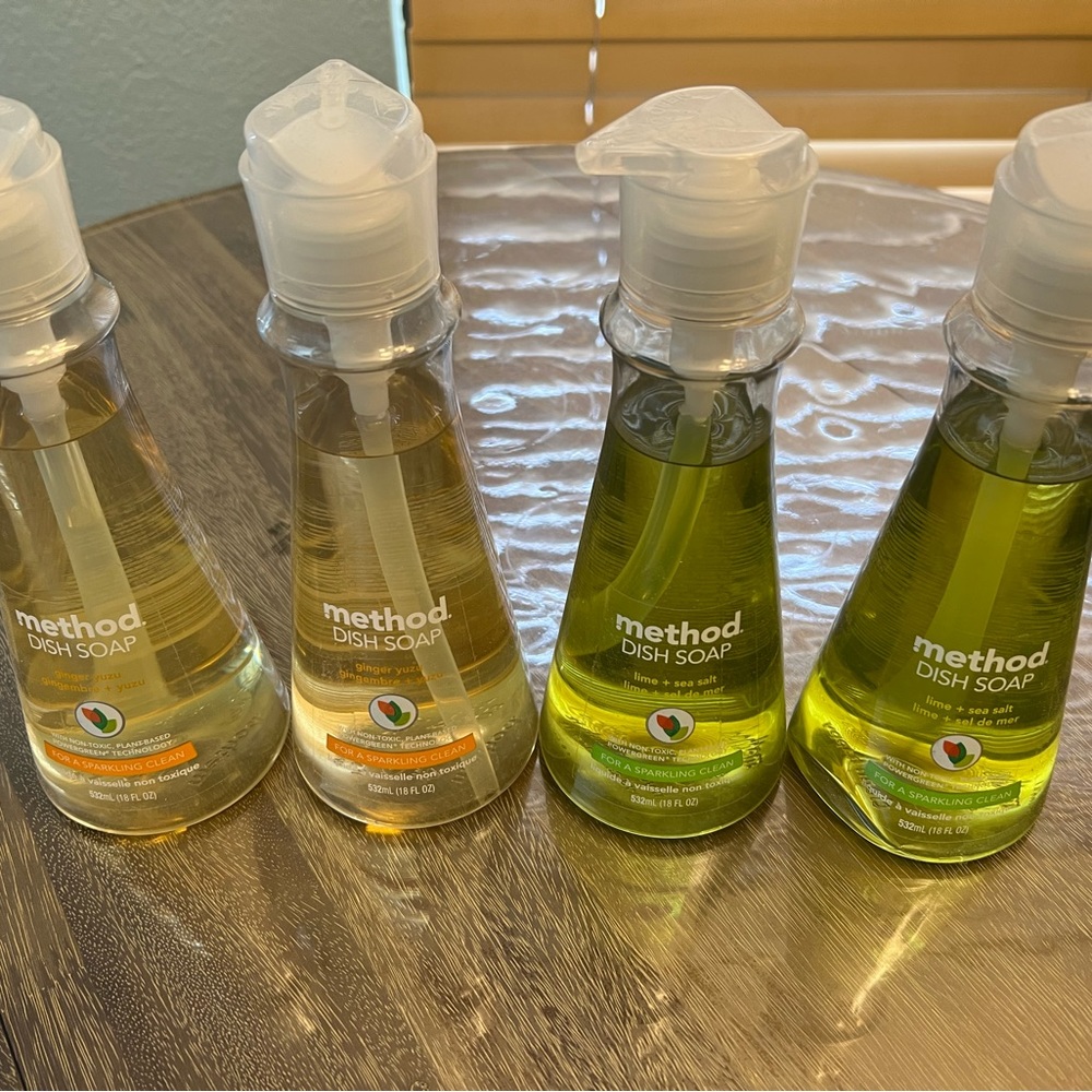 4 Method DISH SOAP lime + sea salt ginger yuzu